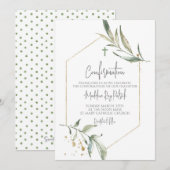 Waterverf groen Lijst bevestiging Kaart (Voorkant / Achterkant)