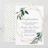Waterverf groen Lijst bevestiging Kaart (Voorkant / Achterkant)