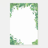 Waterverf groen loof. Groene botanische Post-it® Notes (Voorkant)