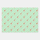 Waterverf Groen met Roze Flamingo's Inpakpapier Vel (Voorkant 3)