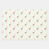 Waterverf Groen met Roze Flamingo's Inpakpapier Vel (Voorkant 2)