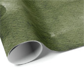 Waterverf Groen Modern Kerstpatroon Cadeaupapier (Rol Hoek)