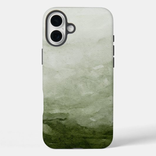 Waterverf Groen Modern Kerstpatroon Case-Mate iPhone Case (Achterkant)