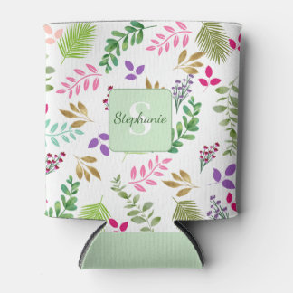 Waterverf groen monogram koeler