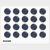 Waterverf groen | Navy bruiloft envelop zegel (Vel)