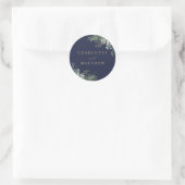 Waterverf groen | Navy bruiloft envelop zegel (Tas)