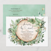 Waterverf groen neutraal Baby shower per post Kaart (Voorkant / Achterkant)