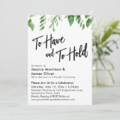 Waterverf groen om te hebben & om receptie te houd kaart (Staand voorkant)