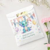 Waterverf Groen Paarse Dragon Boy Verjaardagsfeest Bedankzakje (Gezegeld)