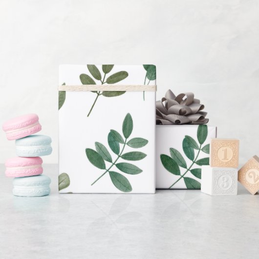 Waterverf groen patroon. Flessen Cadeaupapier (Baby Shower)