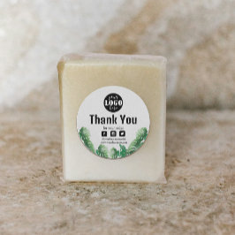 Waterverf groen Plant dank u Ronde Sticker