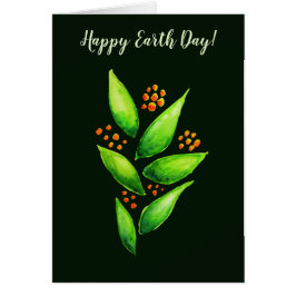 Waterverf Groen Plant Sinaasappel Berries Earth Da