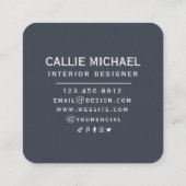 Waterverf Groen Plant Vierkante Visitekaartje (Achterkant)