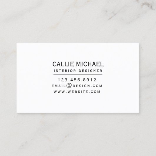 Waterverf Groen Plant Visitekaartje (Achterkant)