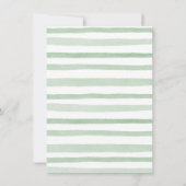 Waterverf groen pompoen 1e verjaardag kaart (Achterkant)