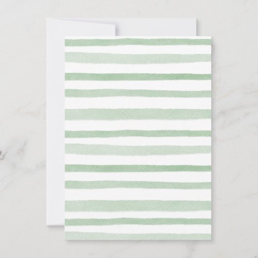 Waterverf groen pompoen 1e verjaardag kaart (Achterkant)