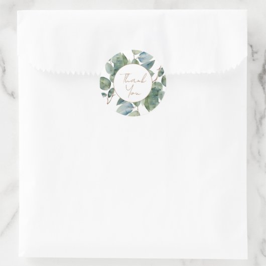 Waterverf groen ronde sticker (Tas)