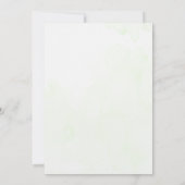 Waterverf groen Roos Baby shower Kaart (Achterkant)