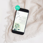 Waterverf groen Roos Baby shower Kaart