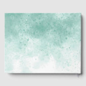 Waterverf groen roos krans bruiloft gastenboek (Achterkant)