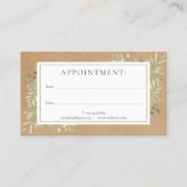 Waterverf groen rustieke kraft afspraakkaart visitekaartje (Voorkant)
