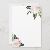 Waterverf groen stoffige bloemenbruiloft kaart (Achterkant)