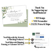 Waterverf groen sympathie dank u bedankkaart