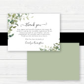 Waterverf groen sympathie dank u bedankkaart