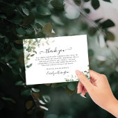 Waterverf groen sympathie foto dank u bedankkaart