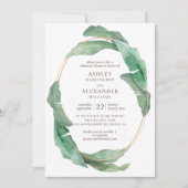 Waterverf groen. Tropisch repetitiediner Kaart (Voorkant)