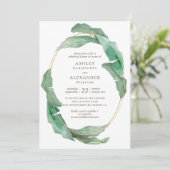 Waterverf groen. Tropisch repetitiediner Kaart (Staand voorkant)