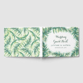 Waterverf groen varen bladeren bruiloft gastenboek (Volledig)