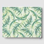 Waterverf groen varen bladeren bruiloft gastenboek (Achterkant)