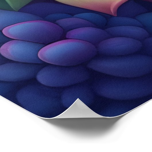 Waterverf groen vetplanten collage poster (Hoek)