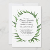 Waterverf groen virtueel Baby shower Kaart (Voorkant)