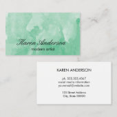 Waterverf (groen) visitekaartje (Voorkant / Achterkant)