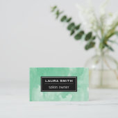 Waterverf Groen Visitekaartje (Staand voorkant)