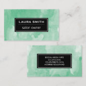 Waterverf Groen Visitekaartje (Voorkant / Achterkant)