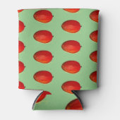 Waterverf groen voedsel tropisch patroon blikjeskoeler (Voorkant)