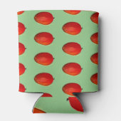 Waterverf groen voedsel tropisch patroon blikjeskoeler (Achterkant)