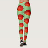 Waterverf groen voedsel tropisch patroon leggings (Achterkant)