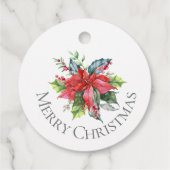 Waterverf groen voor Kerstmis Bedankjes Labels (Achterkant)
