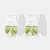 Waterverf Groen Vrijgezellenfeest voor de wijnwijn Bedankdoosjes (Uitgevouwen)