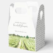 Waterverf Groen Vrijgezellenfeest voor de wijnwijn Bedankdoosjes (Geopend)