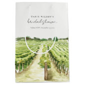 Waterverf Groen Vrijgezellenfeest voor de wijnwijn Medium Cadeauzakje (Voorkant)