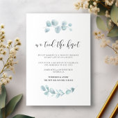 Waterverf groen We hebben de knoopaankondiging geb Briefkaart