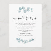 Waterverf groen We hebben de knoopaankondiging geb Briefkaart (Voorkant)