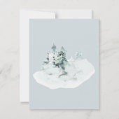 Waterverf Groen Wit Bos Pijnbomen Bruiloft Bedankkaart (Achterkant)