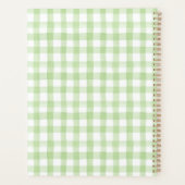 Waterverf Groen & Wit Hydrangea Crest Gingham Planner (Achterkant)