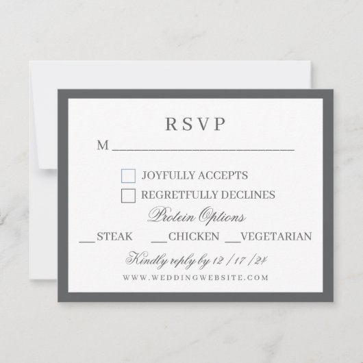 Waterverf Groen & Wit Hydrangea Crest Wedding RSVP Kaartje (Voorkant)